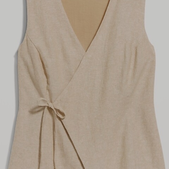 NWT Old Navy Wrap-Front Linen-Blend Vest - Picture 8 of 8